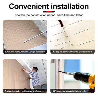 Ποιότητα Πίνακα μαρμάριου PVC 1220x2800mm υψηλής λάμψης Εργοστάσιο