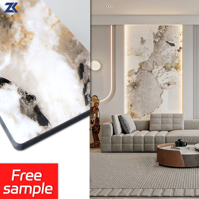 Ποιότητα Bamboo Charcoal Fiber Marble πάνελ τοίχου PVC Αντιστατική θερμομόνωση Εργοστάσιο