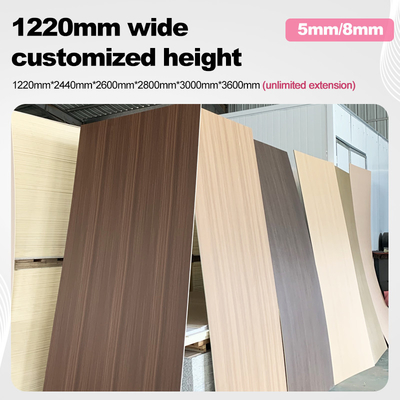 Ποιότητα 8mm PVC τοίχωμα επιφάνεια διακοσμητική πυρόστατη ξύλινη επένδυση μπαμπού ίνες Seamless τοίχωμα Εργοστάσιο