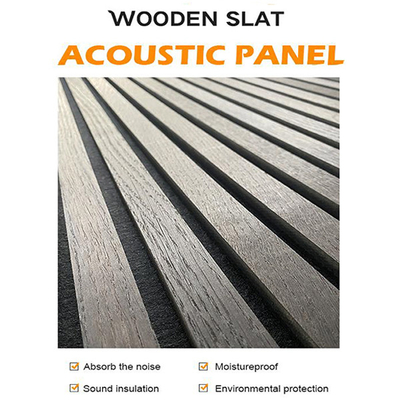 Ποιότητα MDF ξύλινη ακουστική Slats εσωτερική επιτροπή τοίχων 2400*600*22mm Εργοστάσιο
